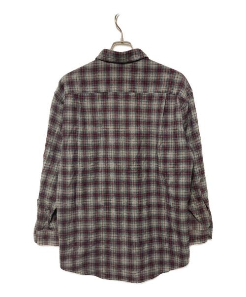 PENDLETON（ペンドルトン）PENDLETON (ペンドルトン) 90s ウールチェックシャツ レッド×グレー サイズ:Lの古着・服飾アイテム