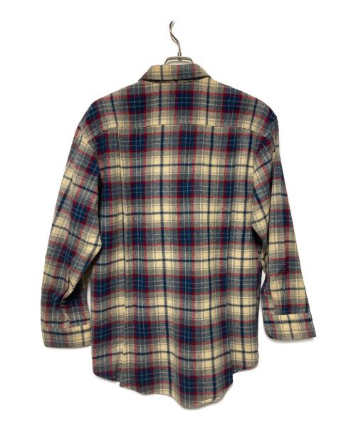 PENDLETON（ペンドルトン）PENDLETON (ペンドルトン) 90s ウールチェックシャツ ホワイト×ブルー×レッド サイズ:Lの古着・服飾アイテム