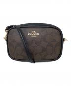 COACHコーチ）の古着「コンバーチブルベルトバッグシグネチャーキャンバス」｜ブラウン×ブラック