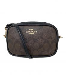 COACH（コーチ）の古着「コンバーチブルベルトバッグシグネチャーキャンバス」｜ブラウン×ブラック