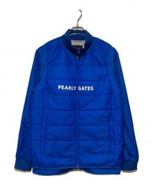 PEARLY GATES（パーリーゲイツ）の古着「Nyリップストップ中綿ツインブルゾン」｜ブルー
