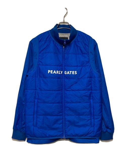 PEARLY GATES（パーリーゲイツ）PEARLY GATES (パーリーゲイツ) Nyリップストップ中綿ツインブルゾン ブルー サイズ:5の古着・服飾アイテム