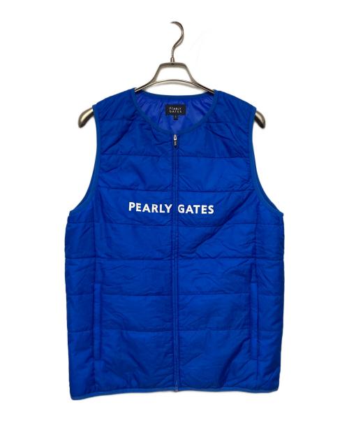 PEARLY GATES（パーリーゲイツ）PEARLY GATES (パーリーゲイツ) Nyリップストップ中綿ツインブルゾン ブルー サイズ:5の古着・服飾アイテム