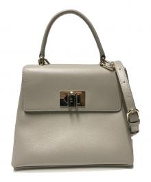 FURLA（フルラ）の古着「1927ミニトップハンドバッグ」｜グレージュ