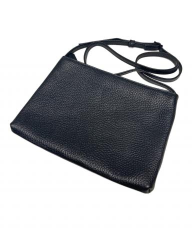 HUSHTAG　レザーサコッシュバッグ　ブラック 中古・古着通販】hushtag (ハッシュタグ) レザーサコッシュ ブラック