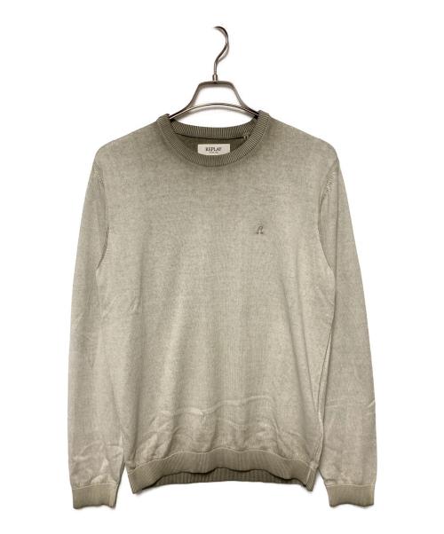 REPLAY（リプレイ）REPLAY (リプレイ) オンブレコットンクルーネックニット ライトグレー サイズ:M 未使用品の古着・服飾アイテム