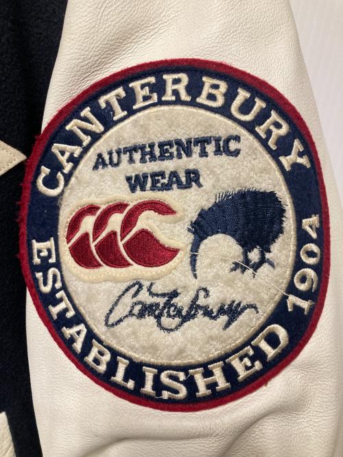 Canterbury（カンタベリー）Canterbury (カンタベリー) スタジャン ネイビー×ホワイト サイズ:Lの古着・服飾アイテム