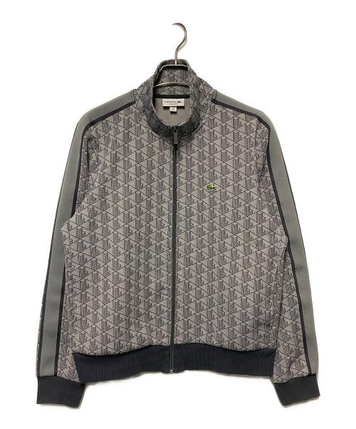 LACOSTE（ラコステ）LACOSTE (ラコステ) モノグラムジャカードトラックジャケット グレー サイズ:Lの古着・服飾アイテム