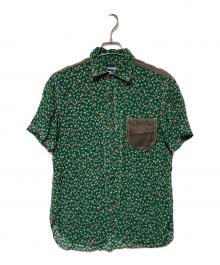 JUNYA WATANABE COMME des GARCONS（(ジュンヤワタナベ コムデギャルソン）の古着「花柄半袖シャツ」｜グリーン