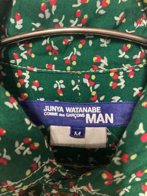 JUNYA WATANABE COMME des GARCONS（(ジュンヤワタナベ コムデギャルソン）JUNYA WATANABE COMME des GARCONS ((ジュンヤワタナベ コムデギャルソン) 花柄半袖シャツ グリーン サイズ:Mの古着・服飾アイテム