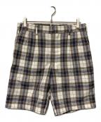 JUNYA WATANABE COMME des GARCONS(ジュンヤワタナベ コムデギャルソン）の古着「チェックハーフパンツ」｜ホワイト×ベージュ×ネイビー