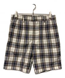 JUNYA WATANABE COMME des GARCONS（(ジュンヤワタナベ コムデギャルソン）の古着「チェックハーフパンツ」｜ホワイト×ベージュ×ネイビー