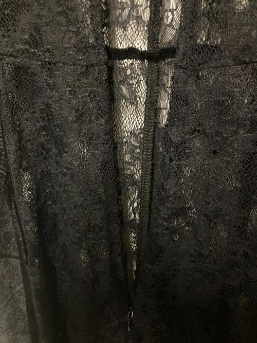 FRAY ID（フレイ アイディー）FRAY ID (フレイ アイディー) パイピングレースドレス ブラックの古着・服飾アイテム