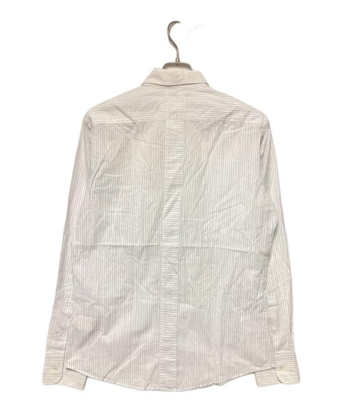 Maison Margiela（メゾンマルジェラ）Maison Margiela (メゾンマルジェラ) 13SS ストライプシャツ ホワイト×パープル サイズ:48の古着・服飾アイテム