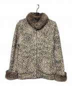 BURBERRY BLACK LABELバーバリーブラックレーベル）の古着「ラビットファーニットジャケット」｜グレー