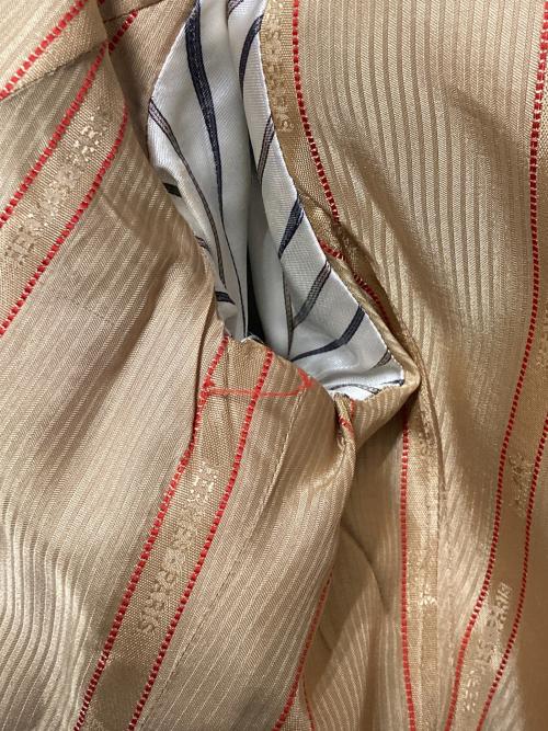 HERMES（エルメス）HERMES (エルメス) ウールノーカラージャケット グレージュ サイズ:42の古着・服飾アイテム