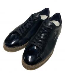 LANVIN en Bleu（ランバンオンブルー）の古着「ローカットレザースニーカー」｜ブラック