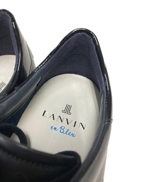 LANVIN en Bleu（ランバンオンブルー）LANVIN en Bleu (ランバンオンブルー) ローカットレザースニーカー ブラック サイズ:25 1/2の古着・服飾アイテム