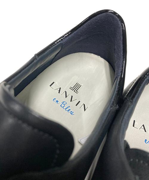 LANVIN en Bleu（ランバンオンブルー）LANVIN en Bleu (ランバンオンブルー) ローカットレザースニーカー ブラック サイズ:25 1/2の古着・服飾アイテム