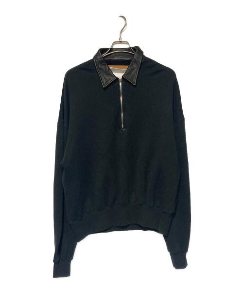 KYOU（キョウ）KYOU (キョウ) BROTHERS Leather x Original Supima Aging Cotton Sweat ブラック サイズ:1の古着・服飾アイテム