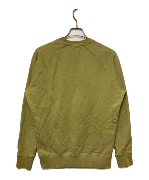 maison kitsune（メゾンキツネ）maison kitsune (メゾンキツネ) チラックスフォックスパッチクラシックスウェットシャツ 黄緑 サイズ:Sの古着・服飾アイテム