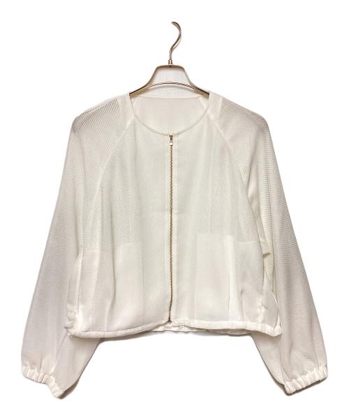 Diagram（ダイアグラム）Diagram (ダイアグラム) ノーカラーカラミブルゾン ホワイト サイズ:36の古着・服飾アイテム