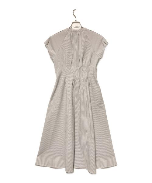 ANAYI（アナイ）ANAYI (アナイ) サッカーストレッチパフ袖ワンピース グレー サイズ:38の古着・服飾アイテム
