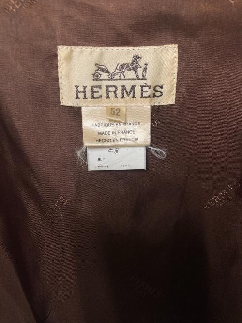 HERMES（エルメス）HERMES (エルメス) ステンカラーコート グリーン サイズ:52の古着・服飾アイテム