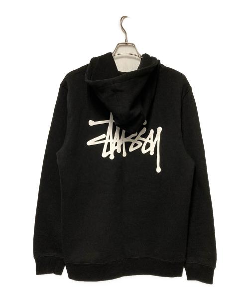 stussy（ステューシー）stussy (ステューシー) ベーシックロゴプルオーバーパーカー ブラック サイズ:Mの古着・服飾アイテム
