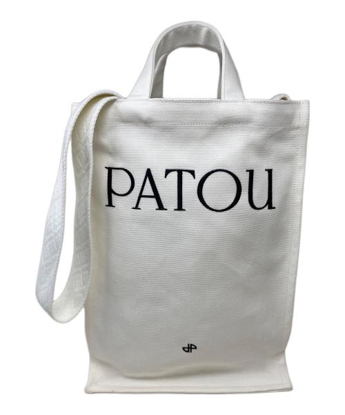 patou（パトゥ）patou (パトゥ) キャンバストートバッグ ホワイトの古着・服飾アイテム