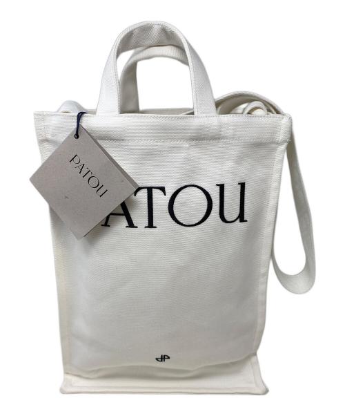 patou（パトゥ）patou (パトゥ) キャンバストートバッグ ホワイトの古着・服飾アイテム