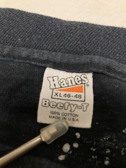 Hanes（ヘインズ）Hanes (ヘインズ) 70-80s バックプリントクルーネックTシャツ ブラック サイズ:XLの古着・服飾アイテム