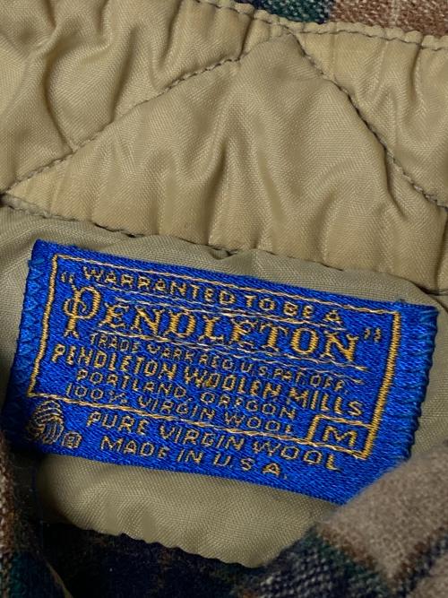 PENDLETON（ペンドルトン）PENDLETON (ペンドルトン) 70s ウールチェックシャツ ベージュ サイズ:Mの古着・服飾アイテム