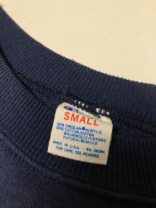 Champion（チャンピオン）Champion (チャンピオン) 80-90s クルーネックスウェット ネイビー サイズ:Sの古着・服飾アイテム