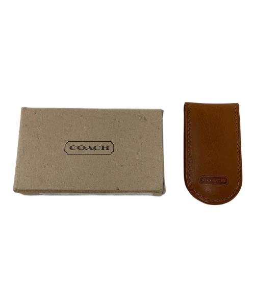 COACH（コーチ）COACH (コーチ) レザーマネークリップ ブラウンの古着・服飾アイテム