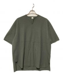 blurhms ROOTSTOCK（ブラームスルーツストック）の古着「Rough&Smooth Thermal Over-neck」｜オリーブ