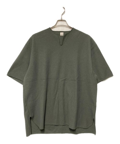 blurhms ROOTSTOCK（ブラームスルーツストック）blurhms ROOTSTOCK (ブラームスルーツストック) Rough&Smooth Thermal Over-neck オリーブ サイズ:3の古着・服飾アイテム