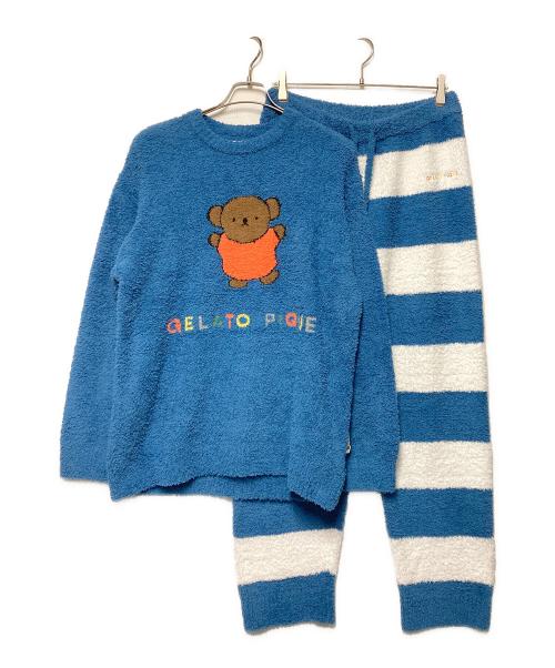 GELATO PIQUE HOMME（ジェラートピケ オム）GELATO PIQUE HOMME (ジェラートピケ オム) Dick Bruna (ディック・ブルーナ) ベビモコプルオーバー&ロングパンツ ブルー サイズ:Mの古着・服飾アイテム