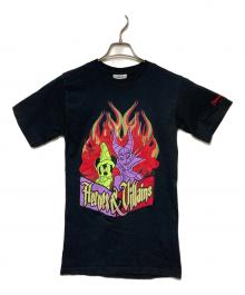 DISNEY（ディズニー）の古着「ヒーロー&ヴィランズ プリントTシャツ」｜ブラック