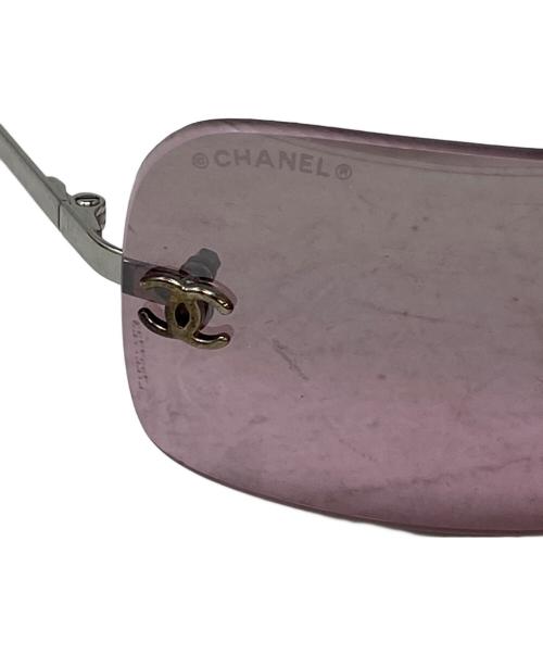 CHANEL（シャネル）CHANEL (シャネル) ココマーク リムレスサングラス ピンク サイズ:62□17の古着・服飾アイテム