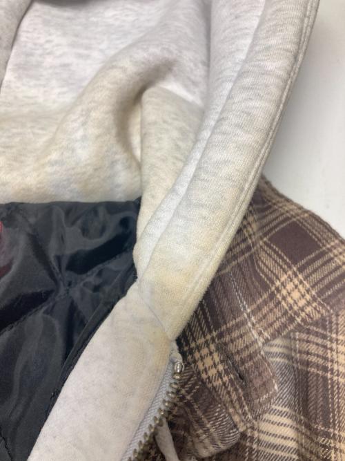 SUPREME（シュプリーム）SUPREME (シュプリーム) 21FW Hooded Flannel Zip Up Shirt ブラウン サイズ:Mの古着・服飾アイテム