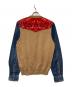 DSQUARED2 (ディースクエアード) 18AW Vネックドッキングカーディガン ベージュ×ブルー サイズ:L：10000円
