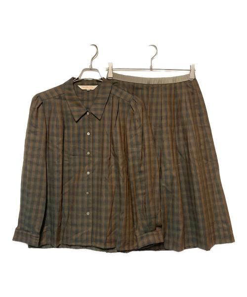 Burberry's（バーバリーズ）Burberry's (バーバリーズ) セットアップ グリーン×ブラウン サイズ:9の古着・服飾アイテム