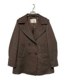 MaxMara（マックスマーラ）の古着「キャメルウールカシミヤPコート」｜ダークブラウン