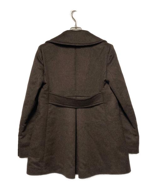 MaxMara（マックスマーラ）MaxMara (マックスマーラ) キャメルウールカシミヤPコート ダークブラウン サイズ:42の古着・服飾アイテム
