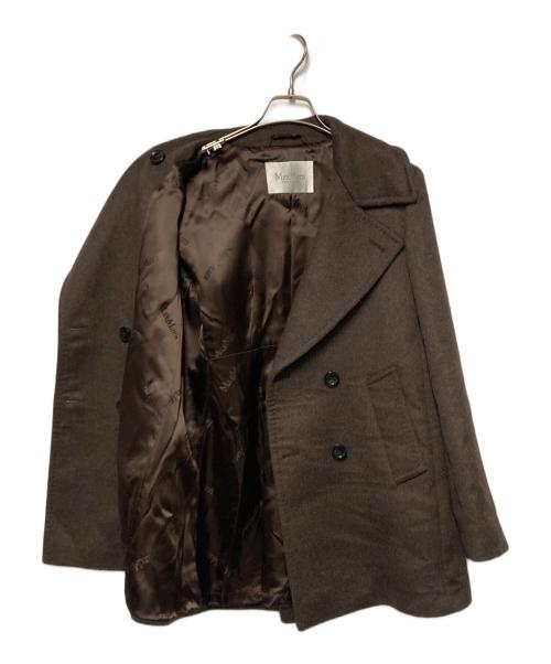 MaxMara（マックスマーラ）MaxMara (マックスマーラ) キャメルウールカシミヤPコート ダークブラウン サイズ:42の古着・服飾アイテム
