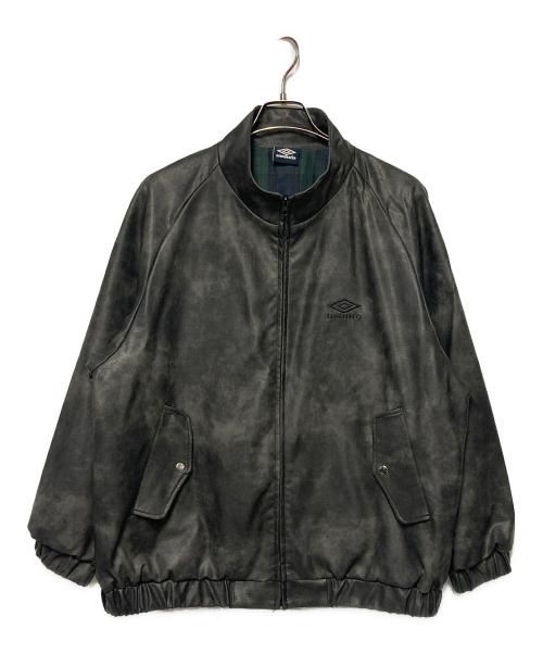 UMBRO（アンブロ）UMBRO (アンブロ) FREAK'S STORE (フリークスストア) PU Stand Collar Jacket ブラック サイズ:Lの古着・服飾アイテム