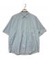 AURALEE（オーラリー）の古着「WASHED FINX TWILL BIG HALF SLEEVED SHIRT」｜スカイブルー