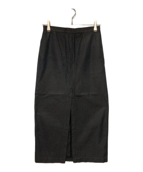AURALEE（オーラリー）AURALEE (オーラリー) FINX CHAMBRAY SLIT SKIRT ブラック サイズ:1の古着・服飾アイテム