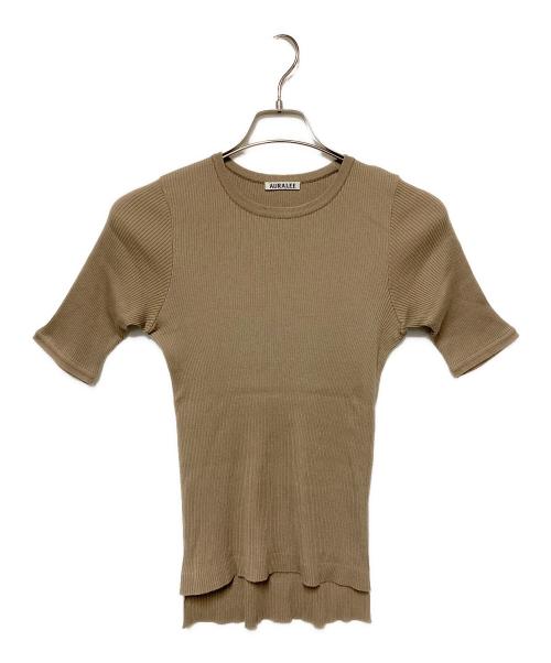 AURALEE（オーラリー）AURALEE (オーラリー) HIGH GAUGE RIB KNIT TEE ベージュ サイズ:1の古着・服飾アイテム
